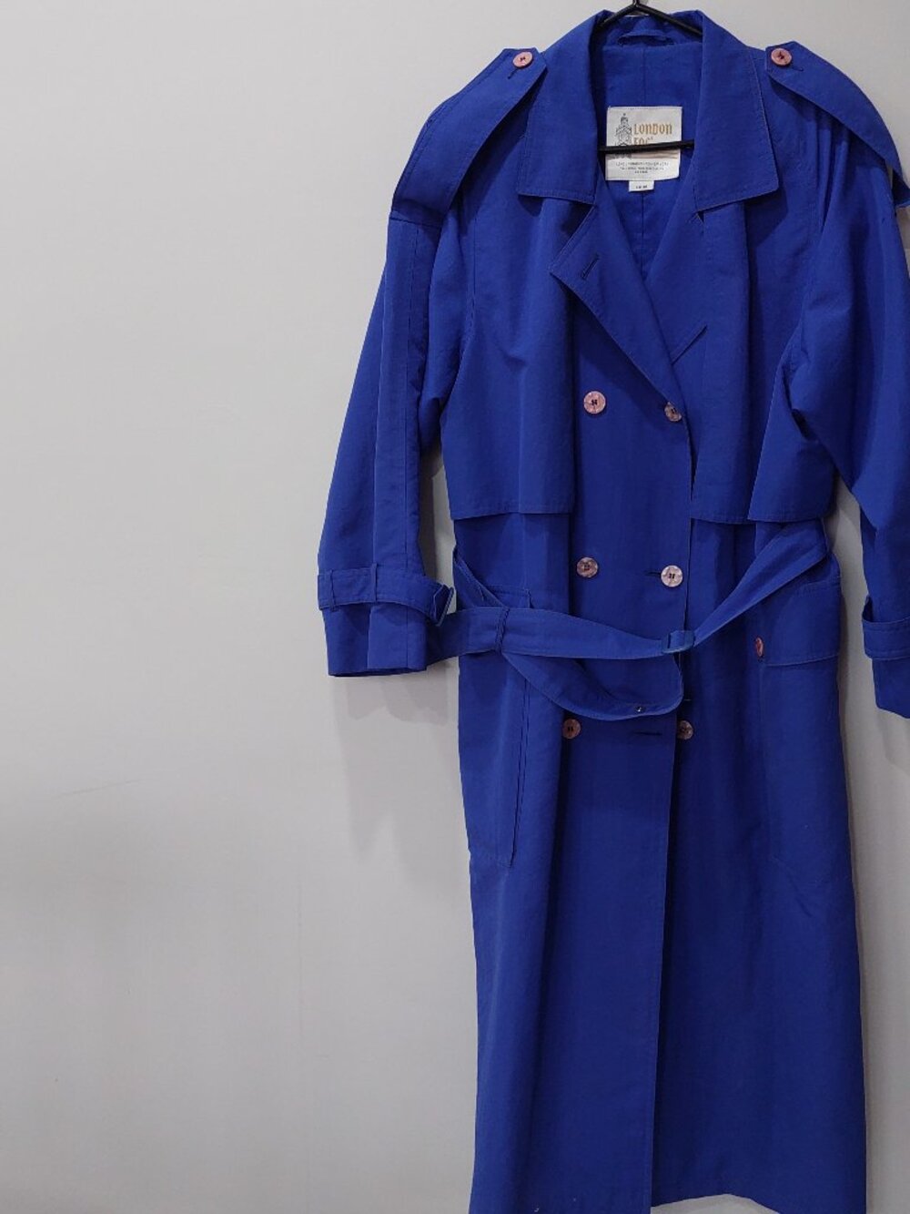 London Fog Royal Blue Trench Coat